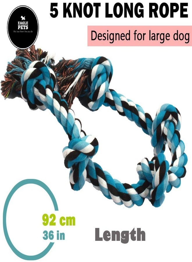 Eagle Pets Cotton Rope Dog Chew Toy Large with 5 Chew Knots - Extra Durable (Color May Vary) - Image 4